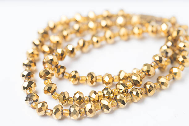 istock Gold Edges Beads necklace 607652738