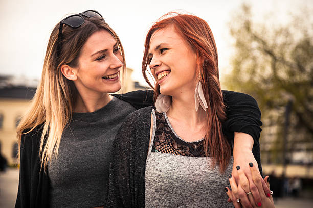 istock Women hanging out in the city during spring 607652896
