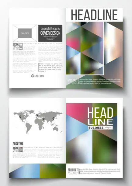 Vector illustration of Set of business templates for brochure, magazine, flyer, booklet or