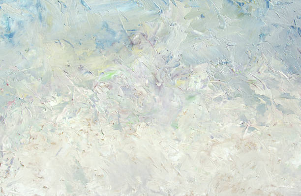 Winter abstract light white blue oil painting background Winter abstract light white blue palette knife oil painting background. oil paint palette stock pictures, royalty-free photos & images