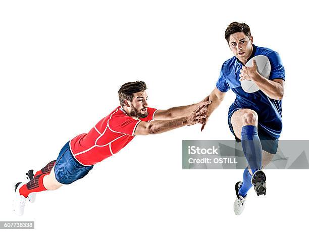 Foto de Homens Jogador De Rúgbi Isolado e mais fotos de stock de Figura para recortar - Figura para recortar, Rugby - Esporte, Brincar