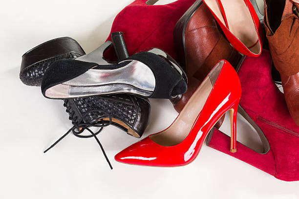 istock Fashionable high heel shoes. 607739548