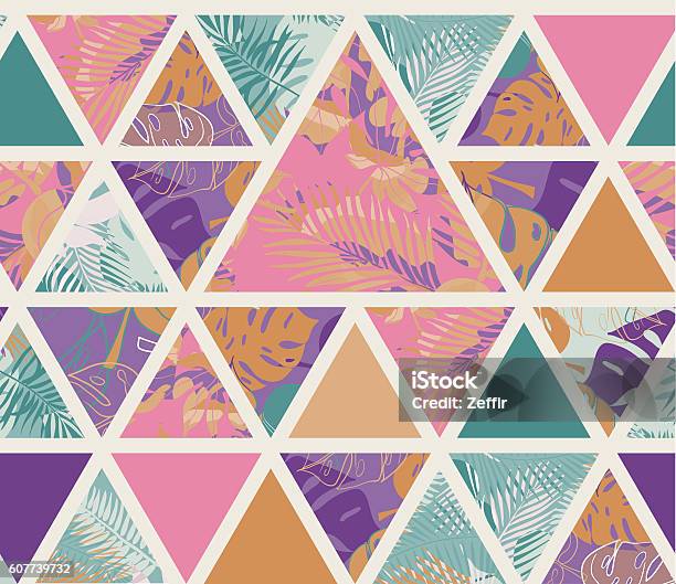 Bright Hawaiian Pattern Stock Illustration - Download Image Now - Pacific Islands, Computer Graphic, Pattern