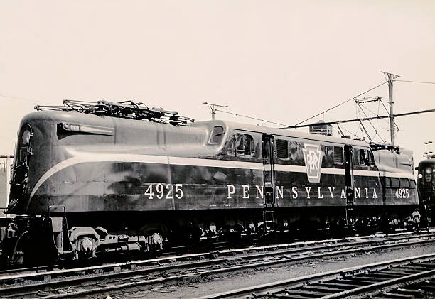 펜실베니아 철도 전기 기관차 #4925 GG-1 스톡 사진
