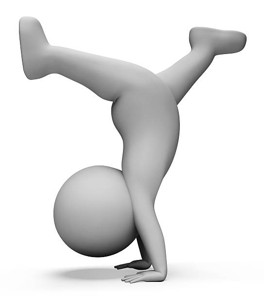 istock Gymnastics Exercise Indicates Hand Stand And Athlete 3d Renderin 607741426