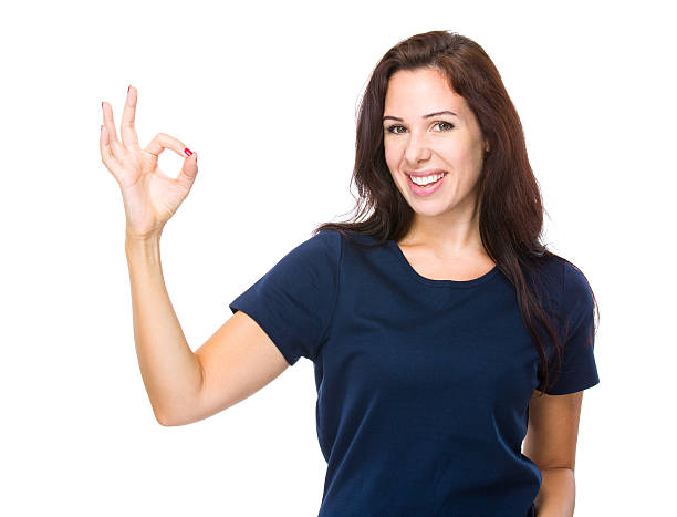 istock Woman giving ok sign 607743892
