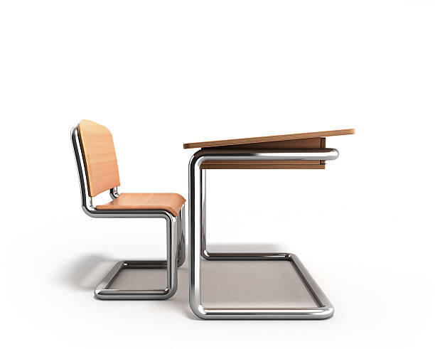 istock school desk and chair 3d render on white background 607744794