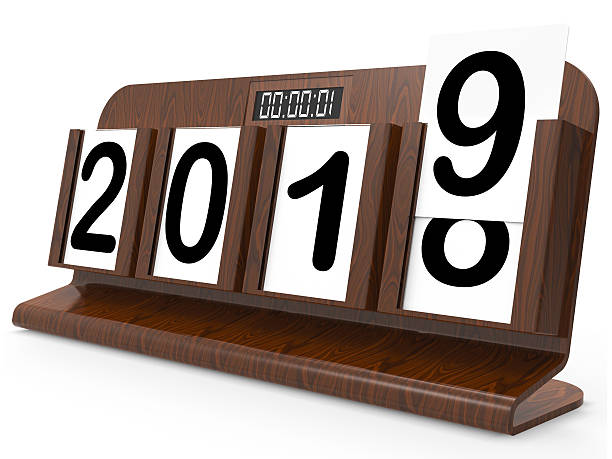 istock Two Thousand Nineteen Represents New Year And Celebrate 3d Rende 607749858