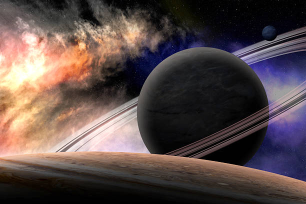 istock Universe scene with planets. Elements furnished by NASA 607751112