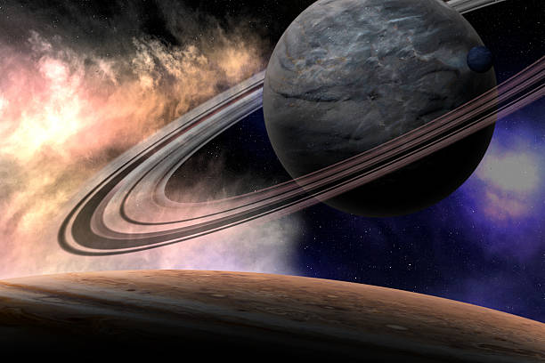 istock Universe scene with planets. Elements furnished by NASA 607751256
