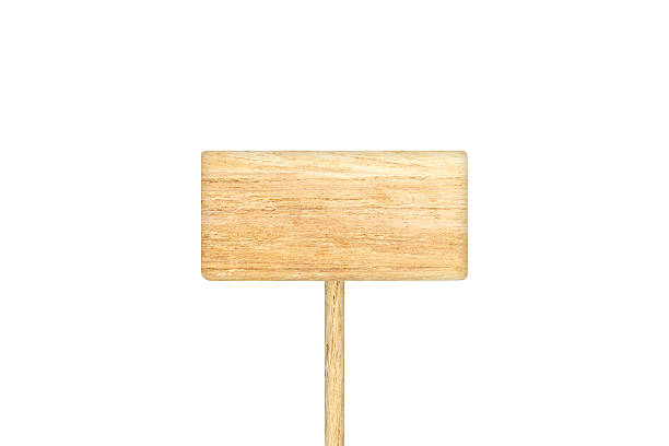 istock Wooden sign isolated on white. 607755356