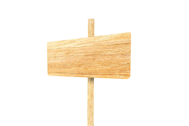 istock Wooden sign isolated on white. 607755378