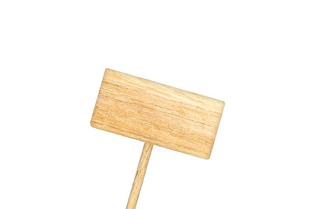 istock Wooden sign isolated on white. 607755436