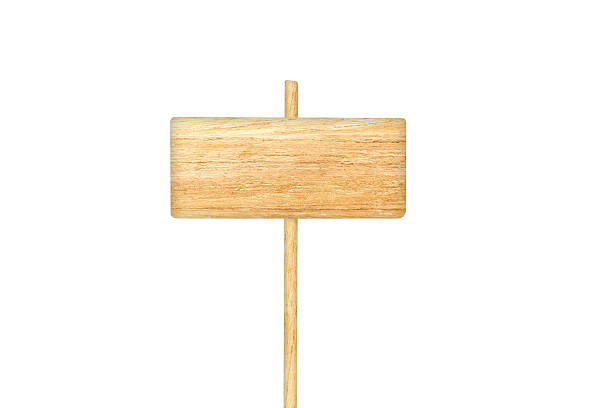 istock Wooden sign isolated on white. 607755542