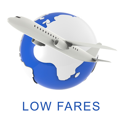 Low Fares Meaning Travel Flights And Sale 3d Rendering