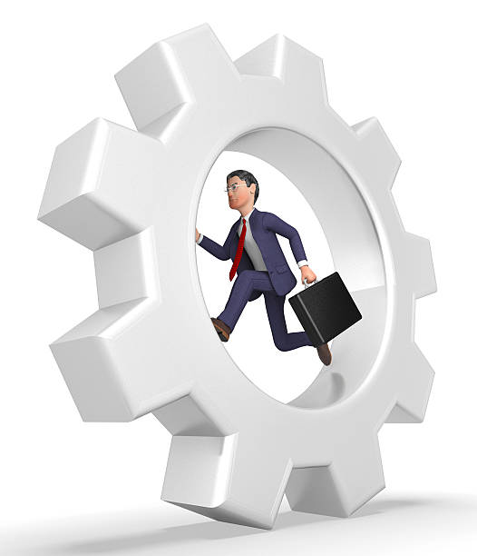 istock Rat Race Indicates Worn Out And Business 3d Rendering 607757100