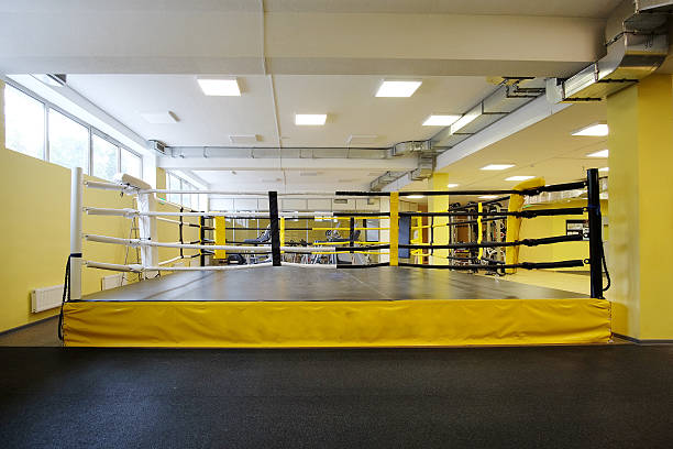 istock boxing ring in fitness hall 607759952