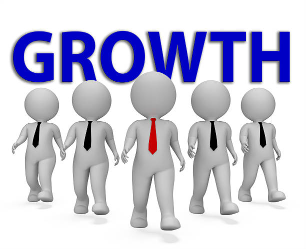 istock Growth Businessmen Shows Executive Entrepreneurial And Gain 3d R 607764270