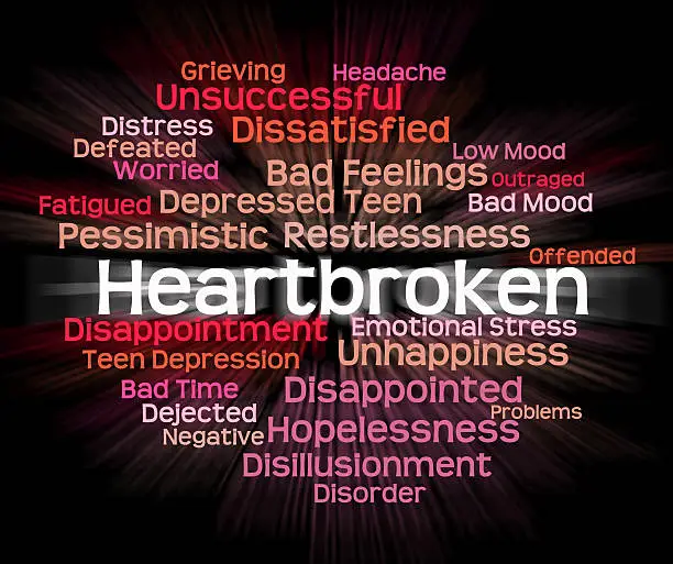 Photo of Heartbroken Word Shows Heavy Hearted And Disconsolate