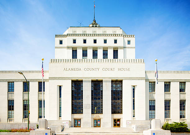 Oakland Alameda county court house facade stock photo