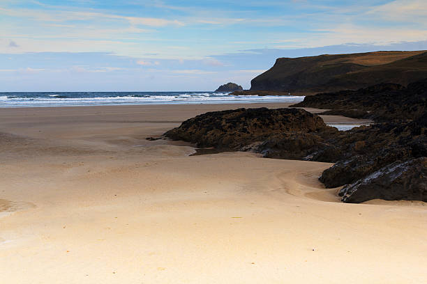 istock Early morning view over the beach at Polzeath 607765536