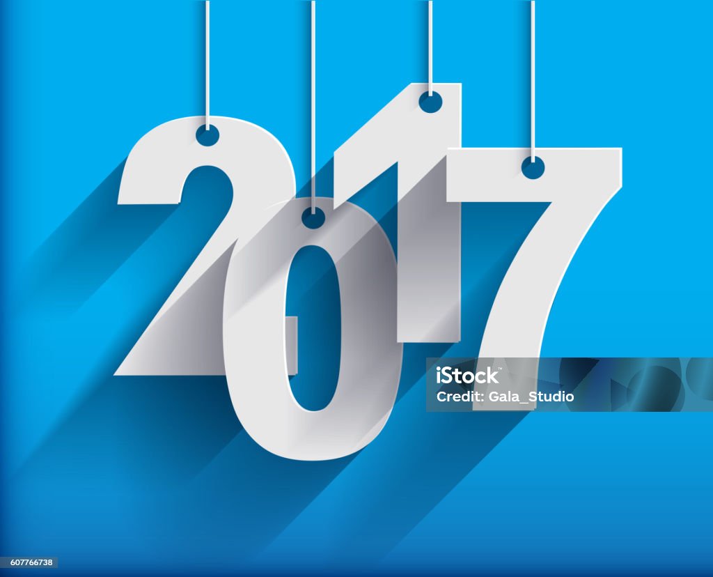 Dwonload 2017 2017 White Paper Origami Card Or Background Stock Illustration ...