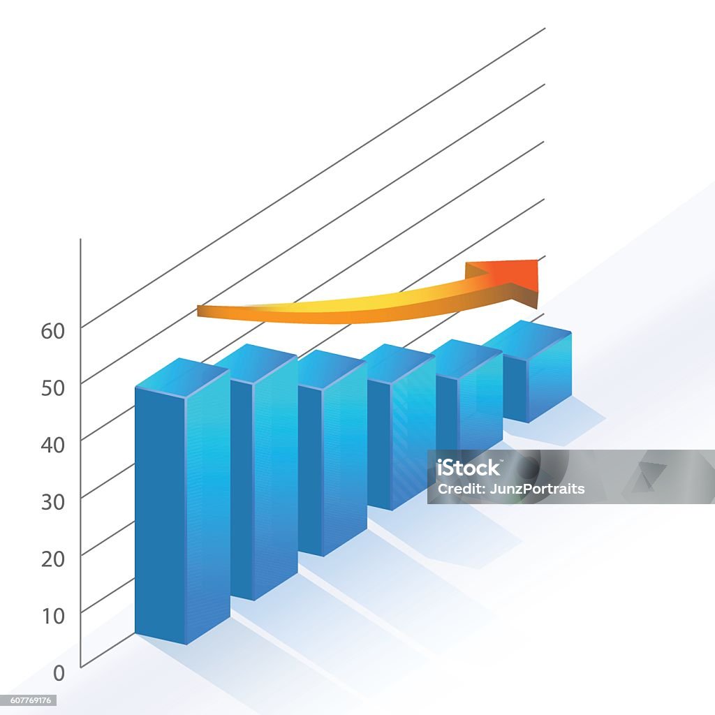 Sales Bar Chart Statistic Diagram Falling Down Vector Stock ...