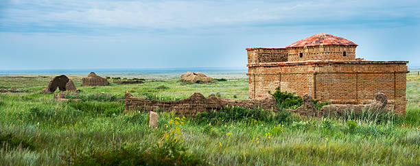 istock Ancient cemetery on the archaeological monument Terekty-Aulie 607769414