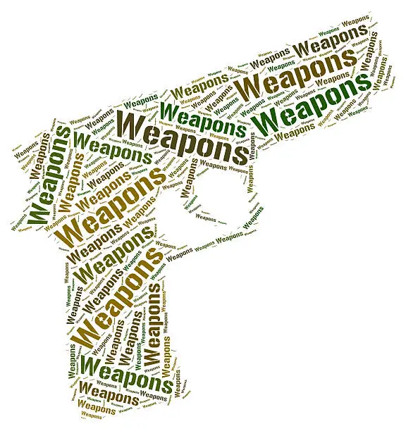 Weapons Word Showing Armory Wordclouds And Weaponry