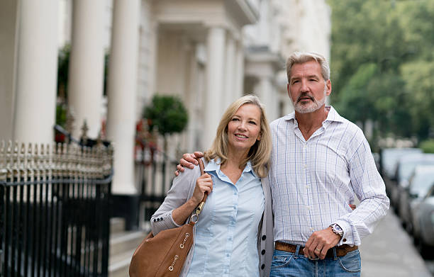 istock Loving couple walking on the street 607770352