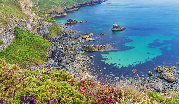 istock Popular Heritage Coast Atlantic ocean, Cornwall, England, United 607773752