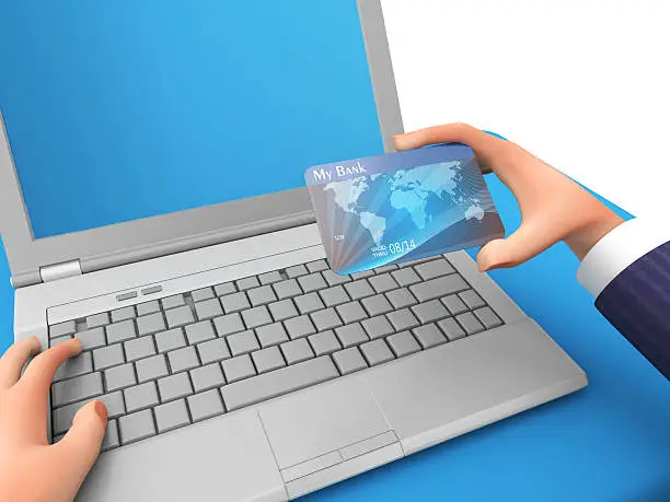 Photo of Credit Card Represents World Wide Web And Business 3d Rendering