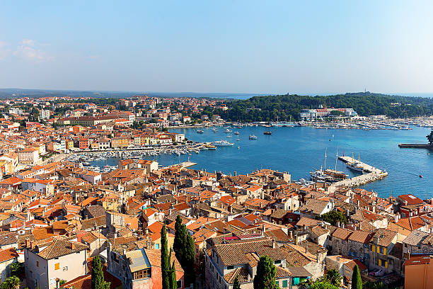 istock Panoramic view of Rovinj, Croatia, Europe 607777916