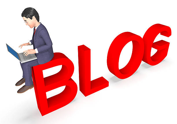 istock Blog Businessman Means World Wide Web And Entrepreneur 3d Render 607876156