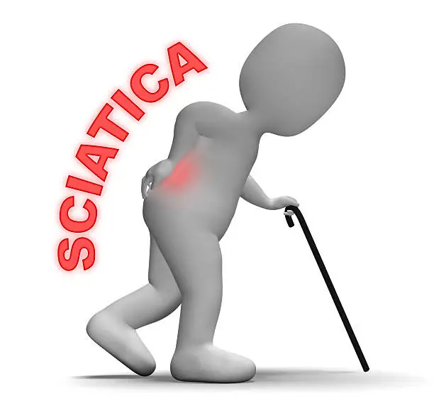 Photo of Sciatica Pain Indicates Vertebral Column And Back 3d Rendering