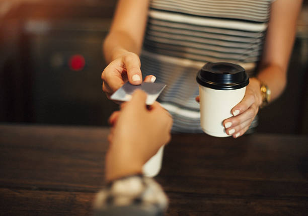 istock Pay Coffee Shop Cafe Restaurant Concept 607880682