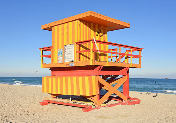 istock Lifeguard hut on South Beach Miami, Florida 607881898