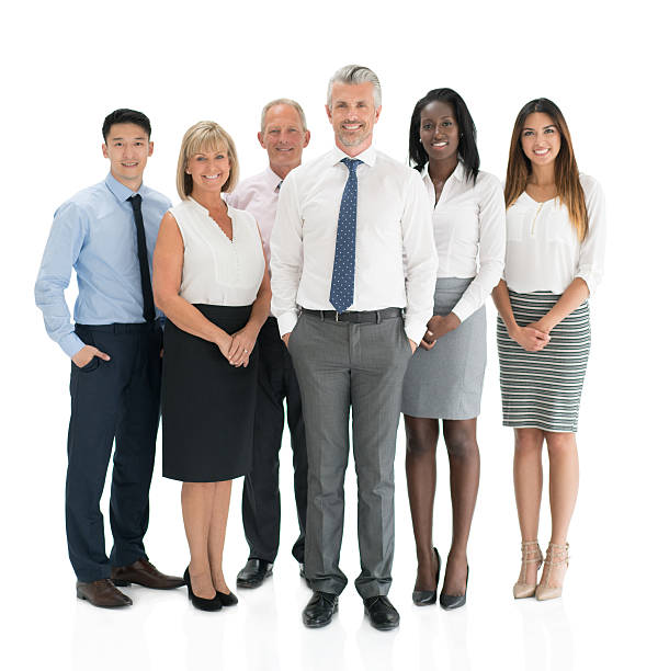 istock Happy group of business people 607885674