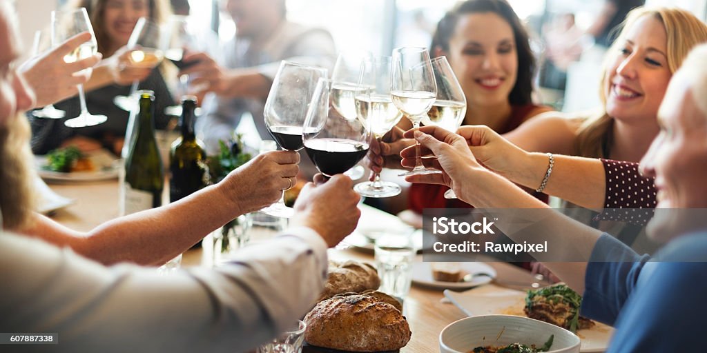 Brunch im Wahl Menge Restaurants Speisen essen-Konzept - Lizenzfrei Essen am Tisch Stock-Foto