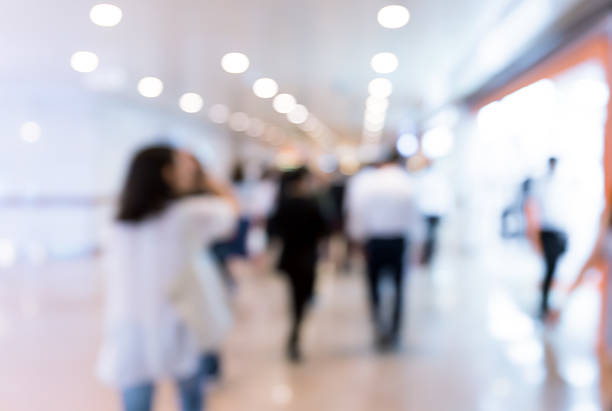 istock Abstract background of people on shopping mall 607888988