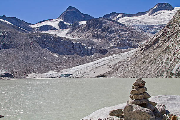 Glacial lake at the end of Obersulzbach Valley  in the Hohe Tauern