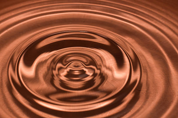 istock Drop of water, water splash in brown color. 607892216
