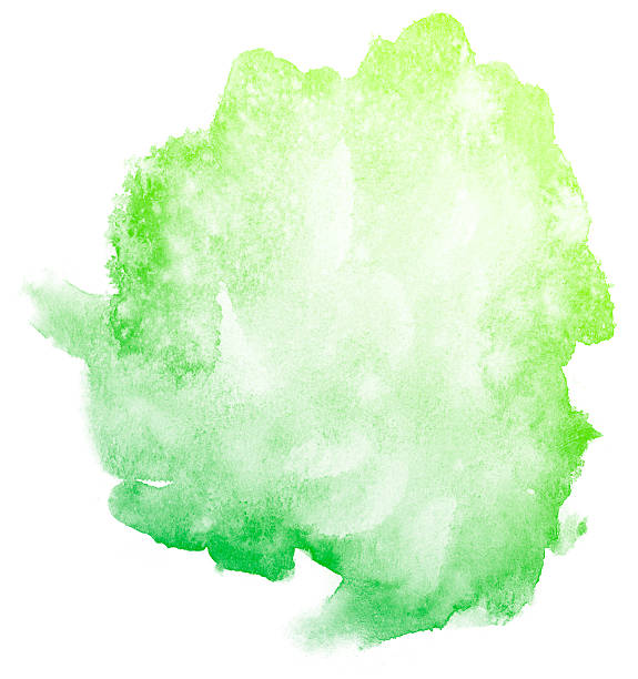 istock Abstract green watercolor background. 607894598
