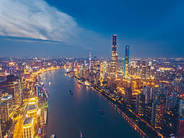 istock Shanghai Bund skyline panorama 607894760