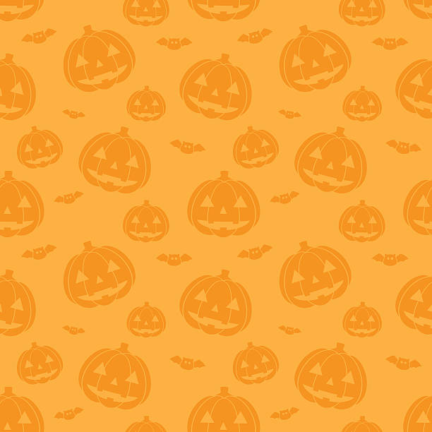 Halloween seamless background vector Halloween seamless pattern background vector halloween backgrounds stock illustrations