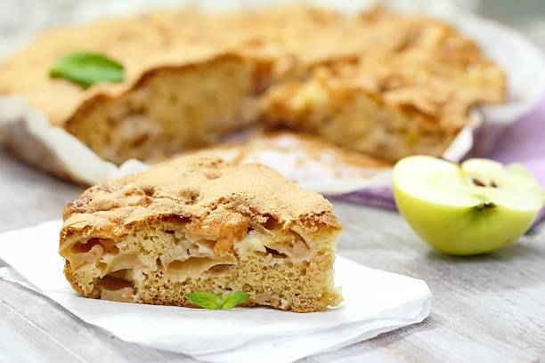 istock Homemade apple pie, fresh apples and cinnamon 607896710