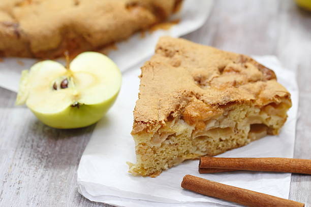 istock Homemade apple pie, fresh apples and cinnamon 607896804