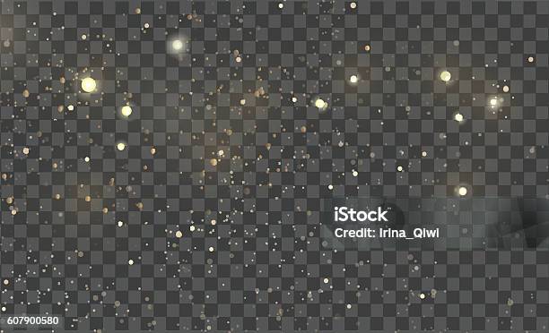 Vector Gold Glitter Particles Background Stock Illustration - Download Image Now - Particle, Glowing, Backgrounds
