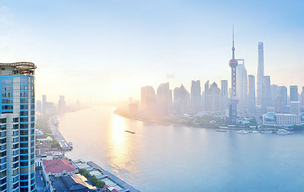 istock Shanghai Skyline in the Morning 607903920