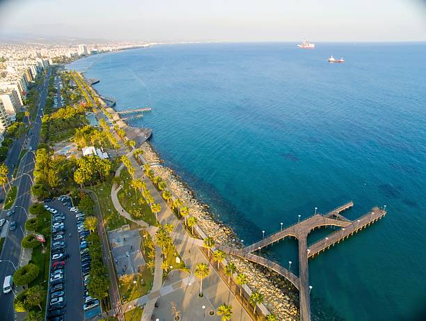 istock Aerial view of Molos, Limassol, Cyprus 607906280